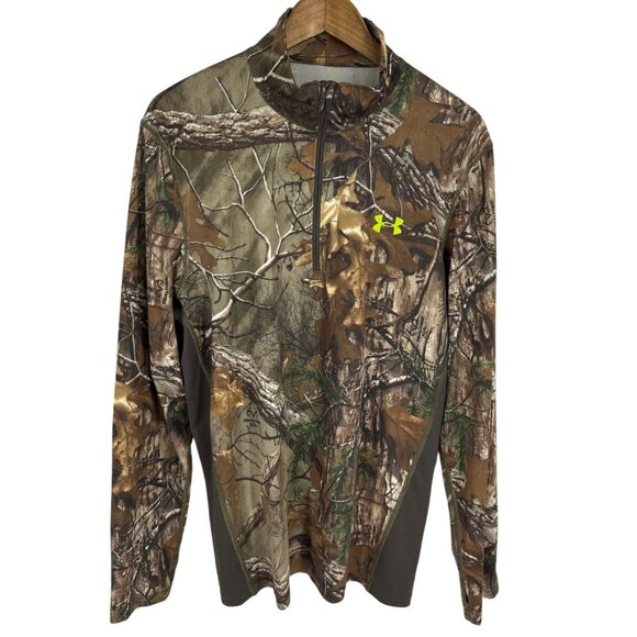 Under Armour Mens Loose Fit HeatGear RealTree Camo Long Sleeve Shirt XL - Picture 1 of 9